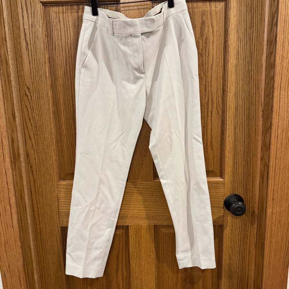 MaxMara Studio Ivory Tailored Ankle Pants Size 4 Italy Chic